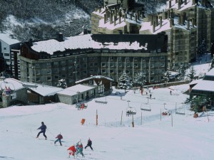 Retorn a l'Hotel des de d'alt de l'estació Baqueira Beret.