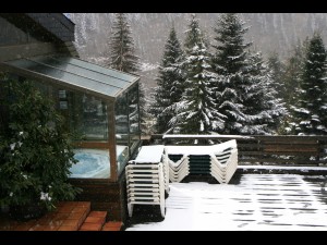 Jacuzzi cobert panoràmic amb vistes a la Vall