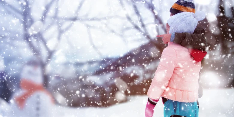 Baqueira con niños en invierno